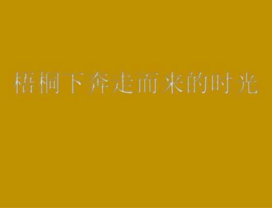 梧桐下奔走而來的時光